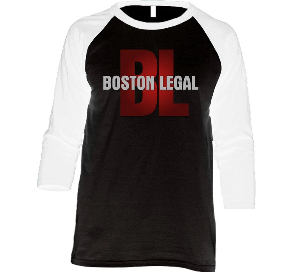Boston Legal 2000s Tv Show Fan Logo Raglan 3/4 Sleeve Shirt
