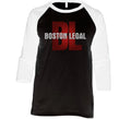 Boston Legal 2000s Tv Show Fan Logo Raglan 3/4 Sleeve Shirt