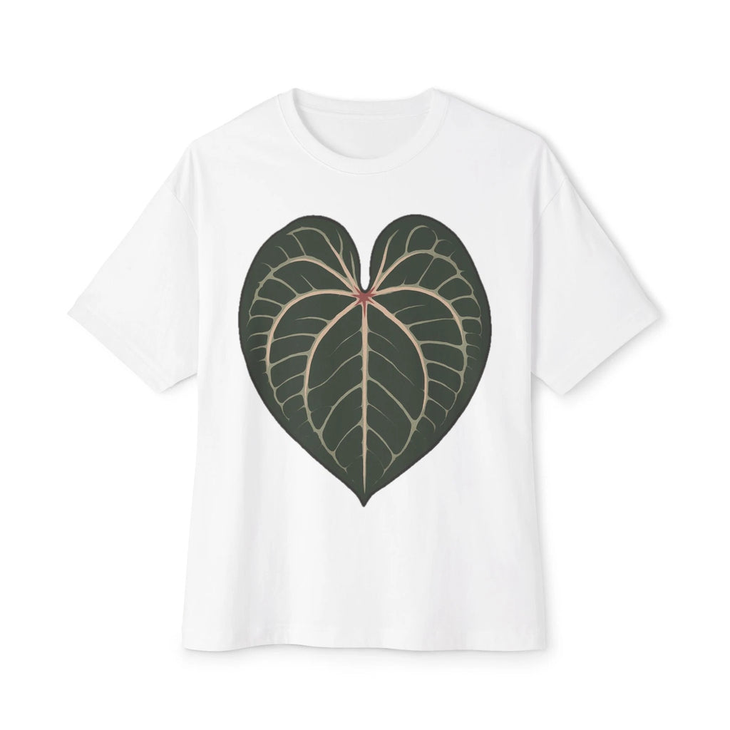 Heart Leaf Design Unisex Oversized Tee – Cozy, Stylish & Eco-Friendly