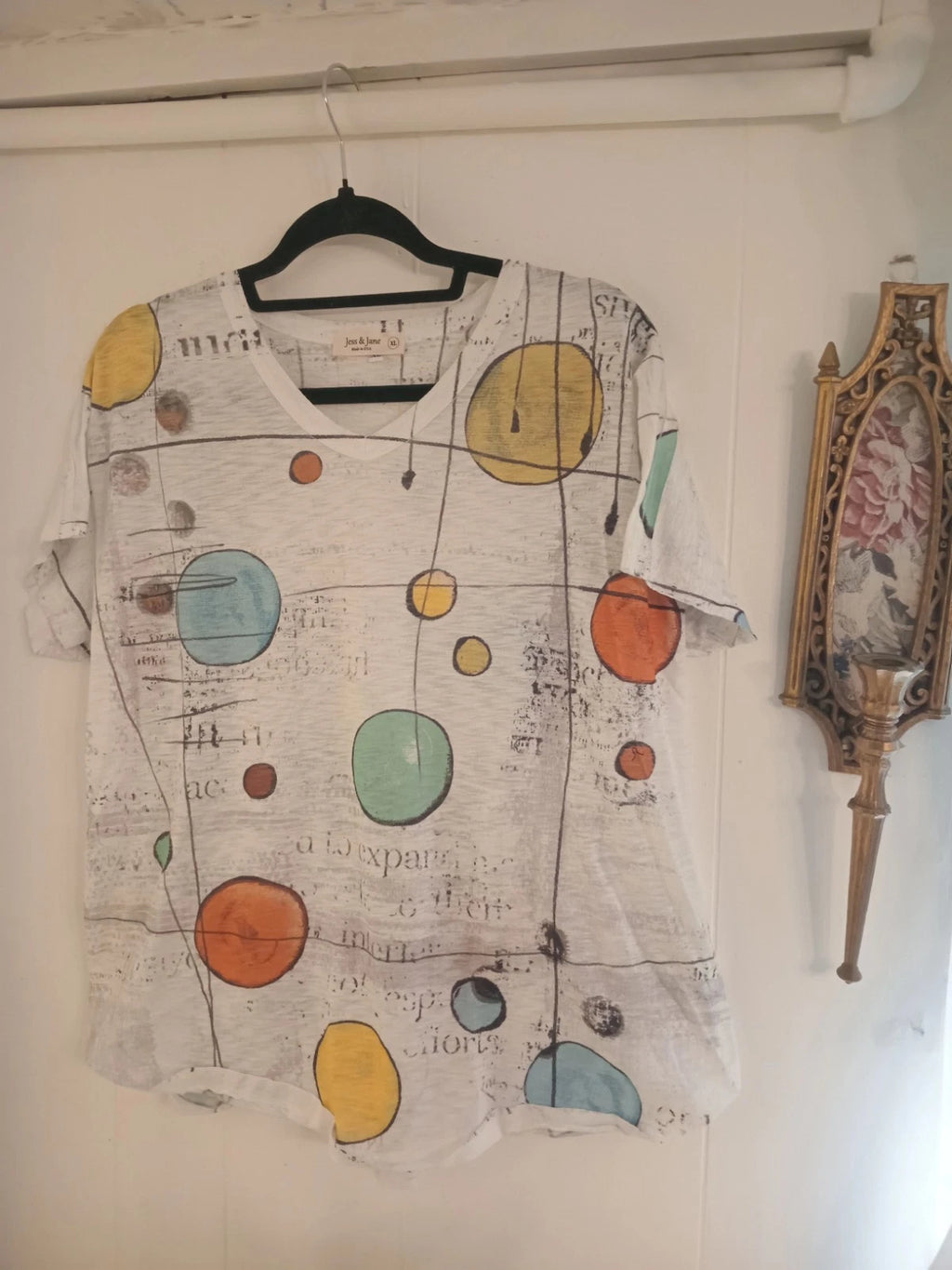Super Unique Geometric Colorful Artistic Cool Chic Fun T-shirt  XL MADE IN USA