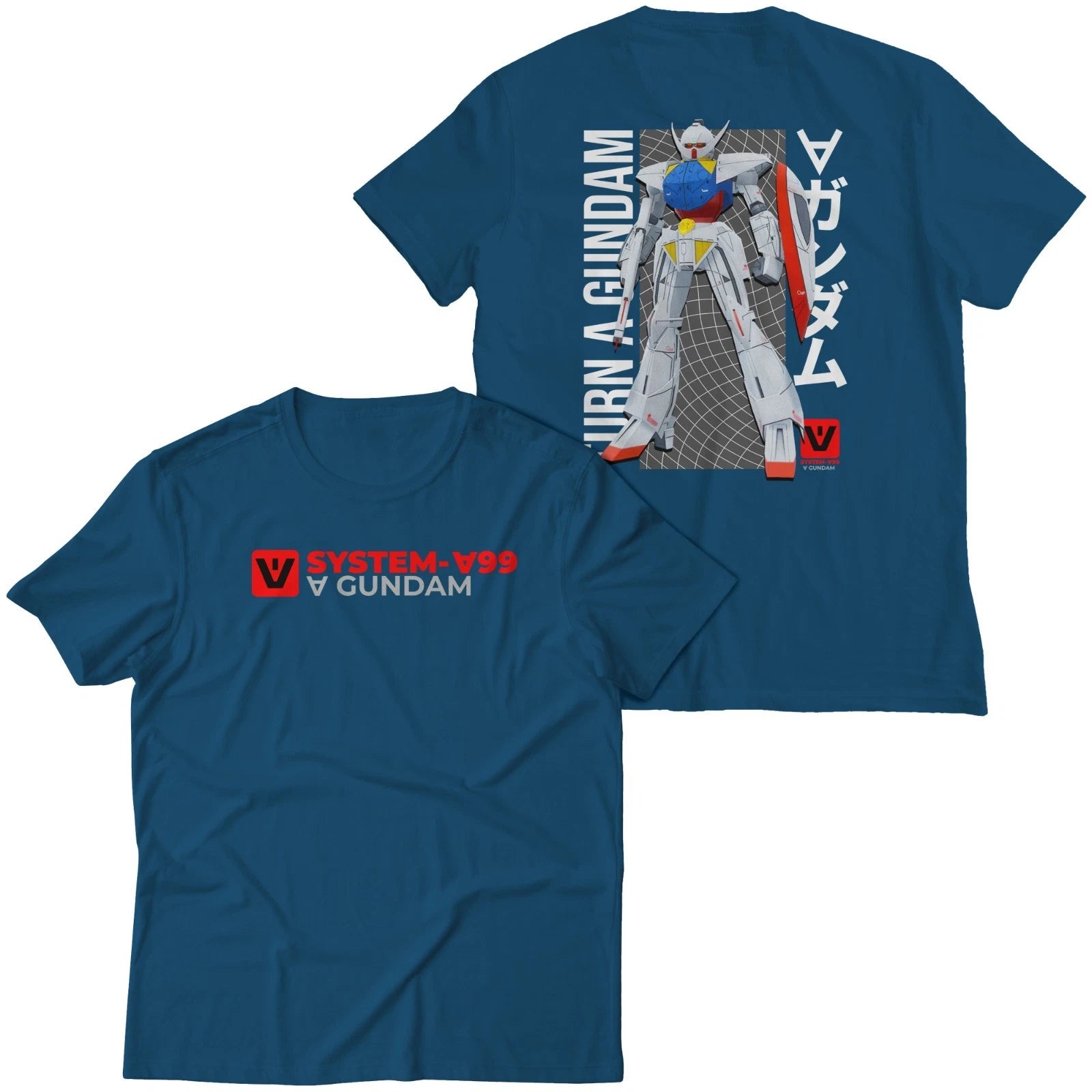 Mobile Suit Turn A Gundam Anime Graphic Art Cotton T-Shirt