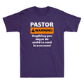 Pastor - Warning I Might Put You In A Sermon Funny Quote Vintage Men's T-Shirt