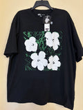 NWT UNIQLO UT POP ART Andy Warhol Flowers Black Graphic Short Sleeve T-shirt XL