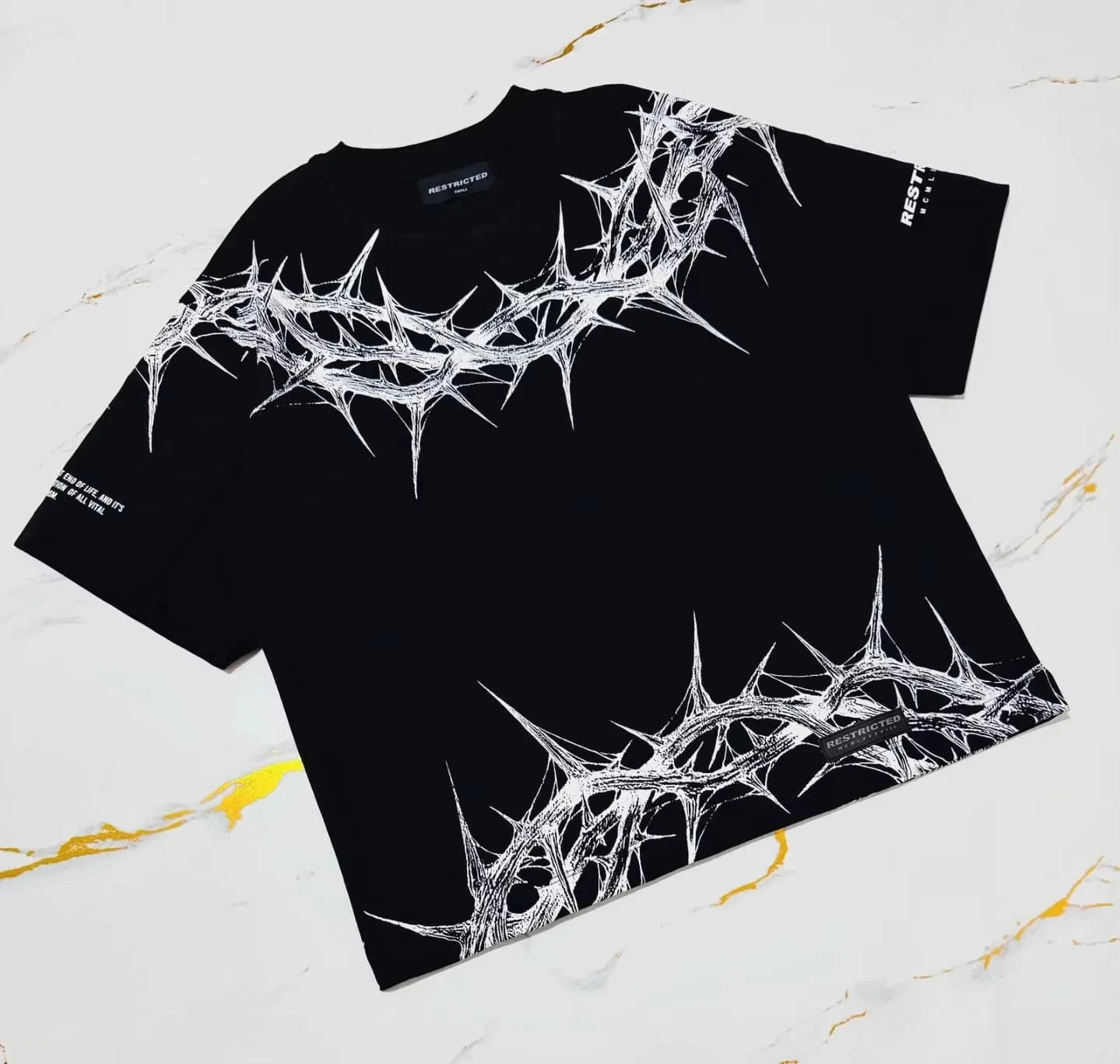 Cotton Y2K Gothic Graphic T Shirt Men Grunge Streetwear Unisex Tee abstract