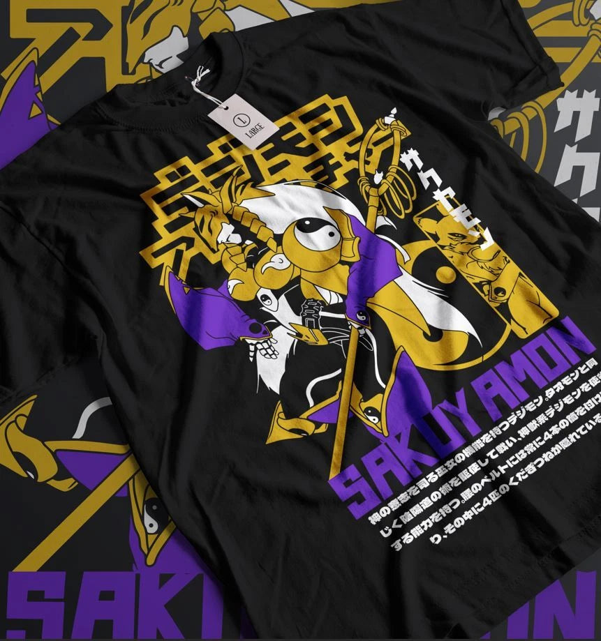sakuyamon T Shirt Anime Patamon Tshirt MagnaAngemon Tee Seraphimon T-Shirt