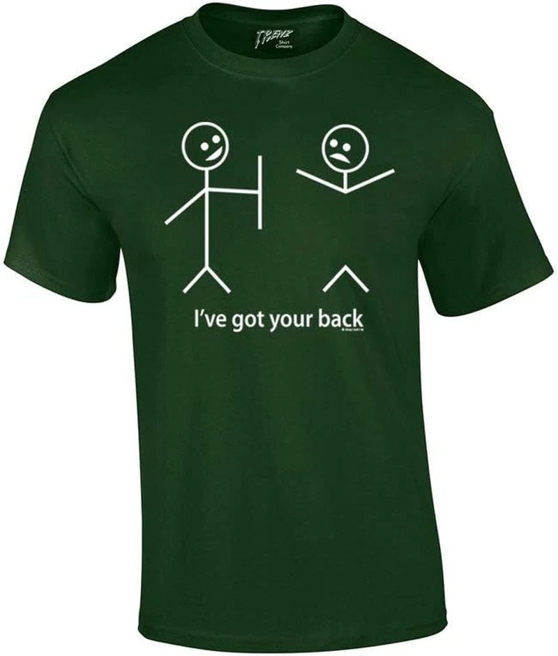 Funny Short Sleeve T-Shirt Stick Figures Humorous Sarcastic Phrases Novelty Shor