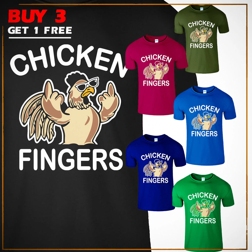 Chicken Middle Finger Funny Graphic Men's T Shirt Sarcastic USA New Gift Tee