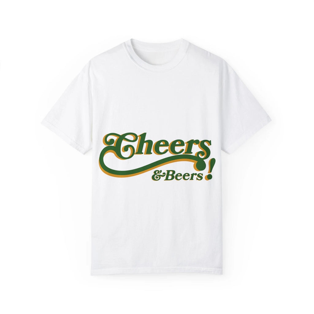 Cheers & Beers Unisex Garment-Dyed T-shirt - Casual Wear, Gift, Party, Summer,