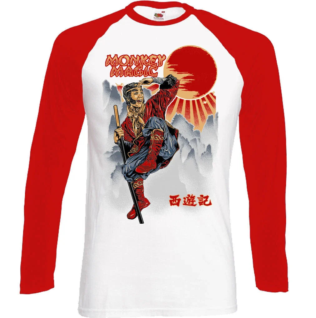 MONKEY MAGIC T-SHIRT Mens Retro Chinese Fantasy TV Show Martial Arts 70's 80's