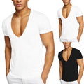 T-Shirt V-neck Summer Tee Shirt Athletics Breathable Clothing Fashionable