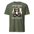 I'm Retired Shirt Funny Sarcastic Sloth Retirement T-Shirt Size S-3XL Gift Tee