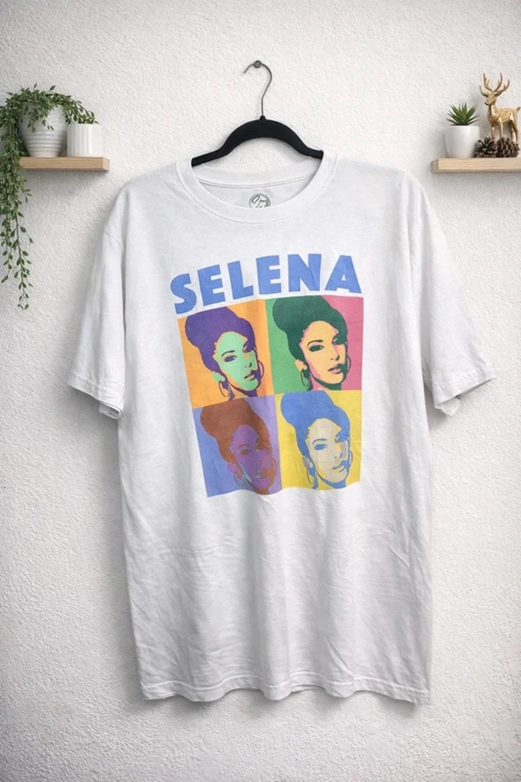Selena White Pop Art Graphic T Shirt Official Merch XL 100% Cotton Unisex Tee