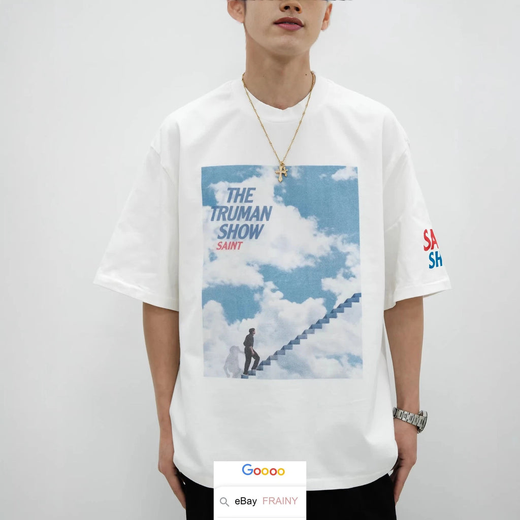 MENS WOMENS SAINT SUMMER T SHIRT HIGH STREET WEAR WHITE SHORT SLEEVE TOP TEE