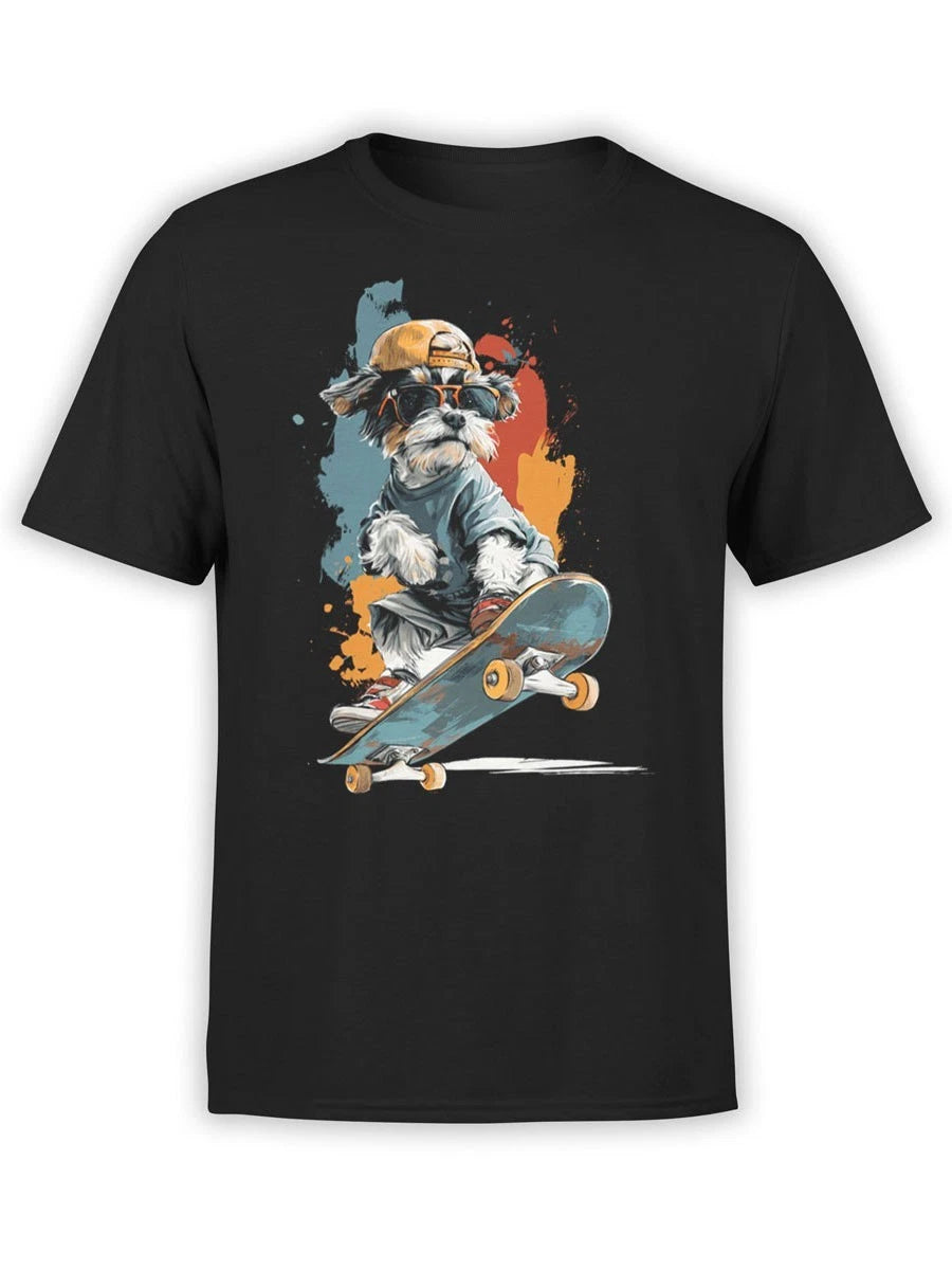 FANTUCCI Pup Shredder T-Shirt | Cool Skateboarding Dog Tee | Unisex