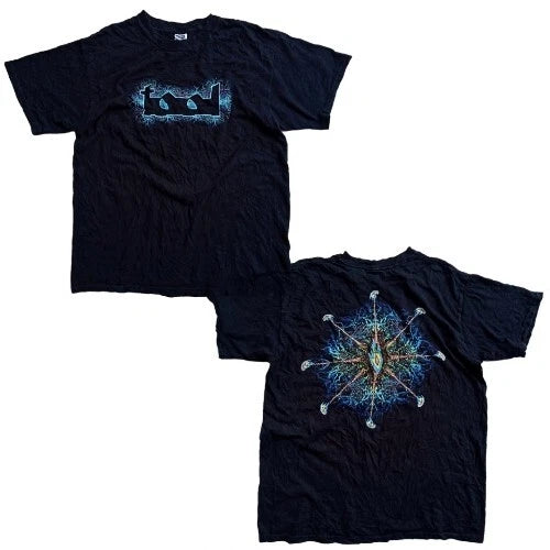 Tool Band Music Album Song Nerve Ending Logo With Back Print Black Mens T-Shirt