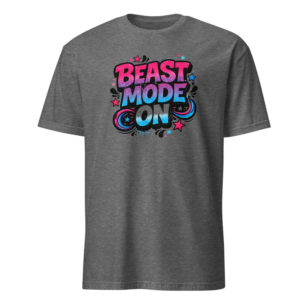 Beast Mode On Shirt Retro 90s Streetwear Graphic Tee Neon Grunge Workout Tshirt
