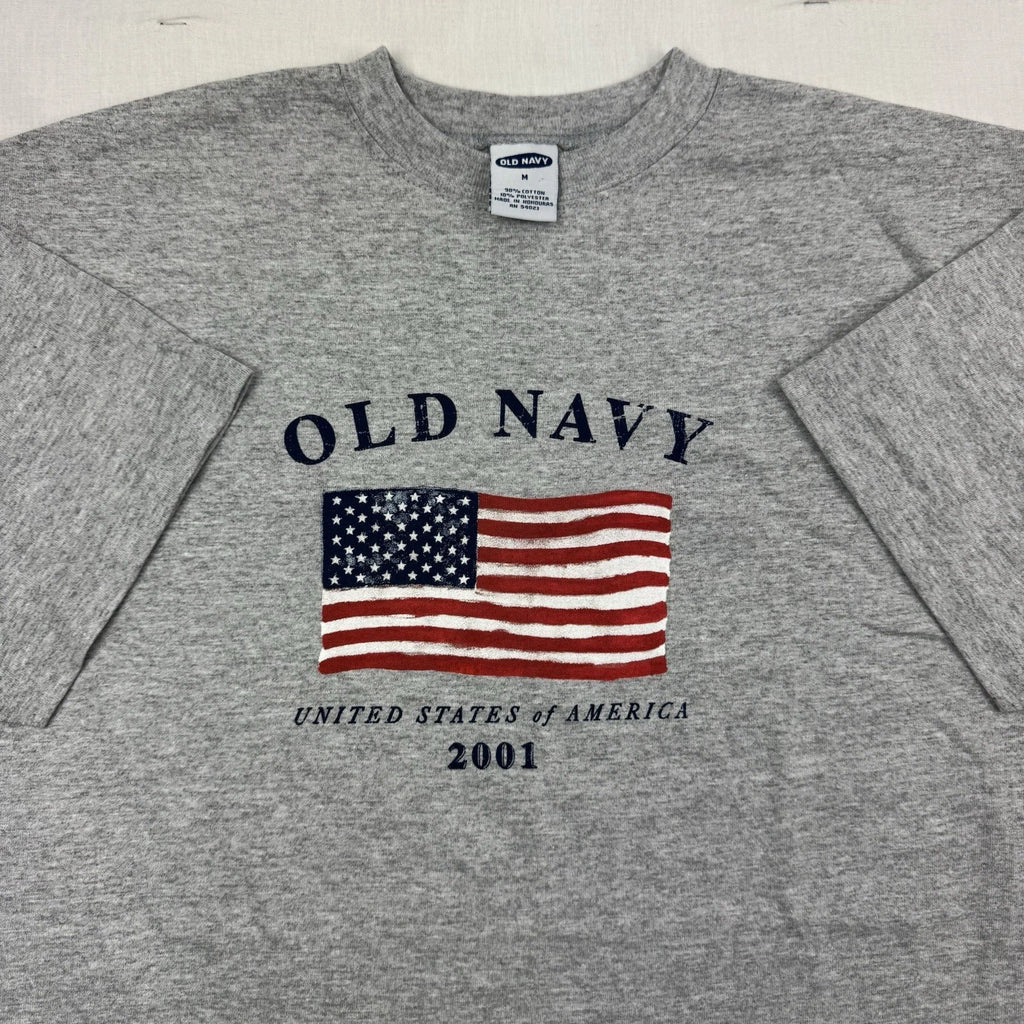 Vintage Old Navy 2001 T Shirt Adult Medium United States Flag Hipster Y2K USA