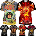 AC DC Pop Rock Streetwear 3D Print Women Men Short Sleeve T-shirt Tops Casual