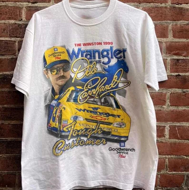 Vintage 90s Dale Earnhardt Wrangler NASCAR Racing T-Shirt Unisex Fan Gift S-5XL