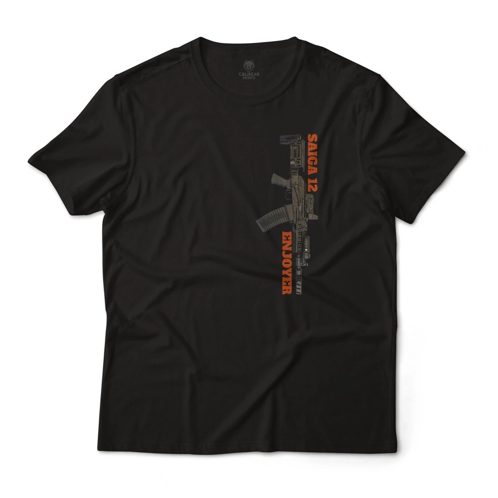 Saiga 12 Tactical Shotgun Enjoyer Gun Art Graphic T-Shirt
