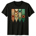 Boho Butterfly Dreamcatcher Wildflower Womens T-Shirt Botanical Nature Birthday