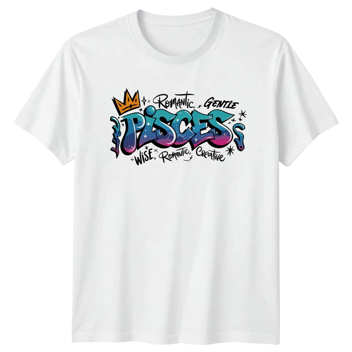 Romantic Gentle Pisces Wise Creative Astrology Zodiac Mens T-Shirt Womens