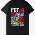 Boho Floral Art T-Shirt | Colorful Botanical Graphic Tee for Casual Summer Wear