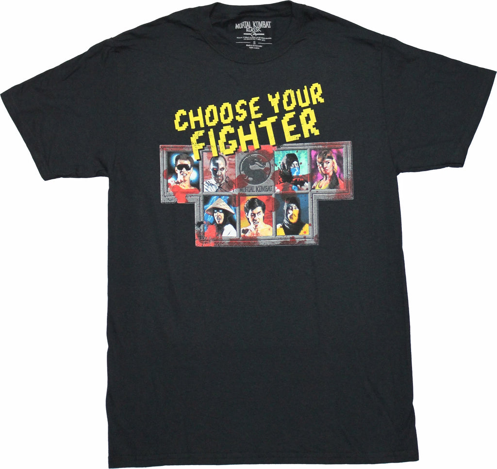 Mortal Kombat New Adult T-Shirt - Character Select Screen