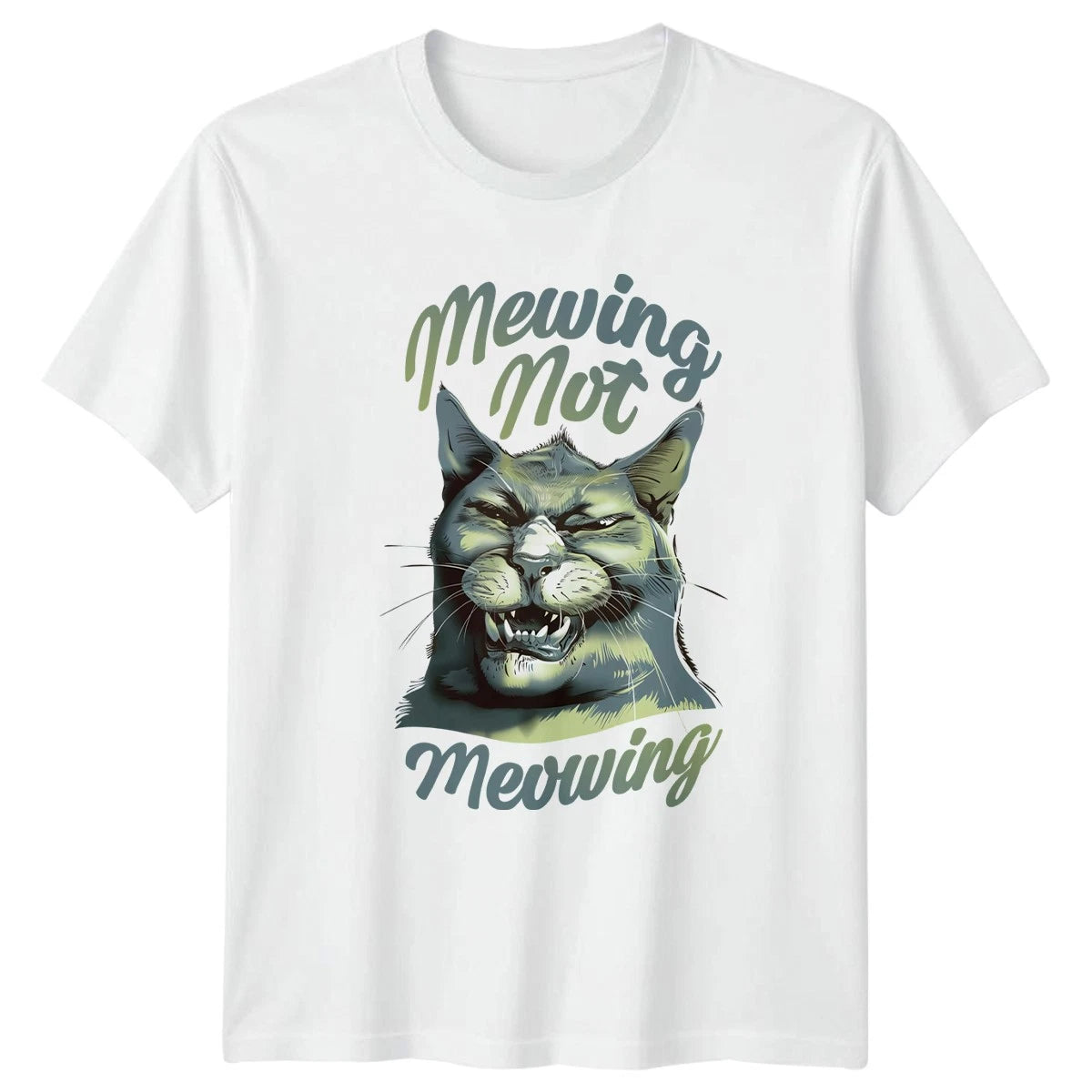 Mewing Not Meowing T-Shirt Jawline Aesthetic Body Optimization