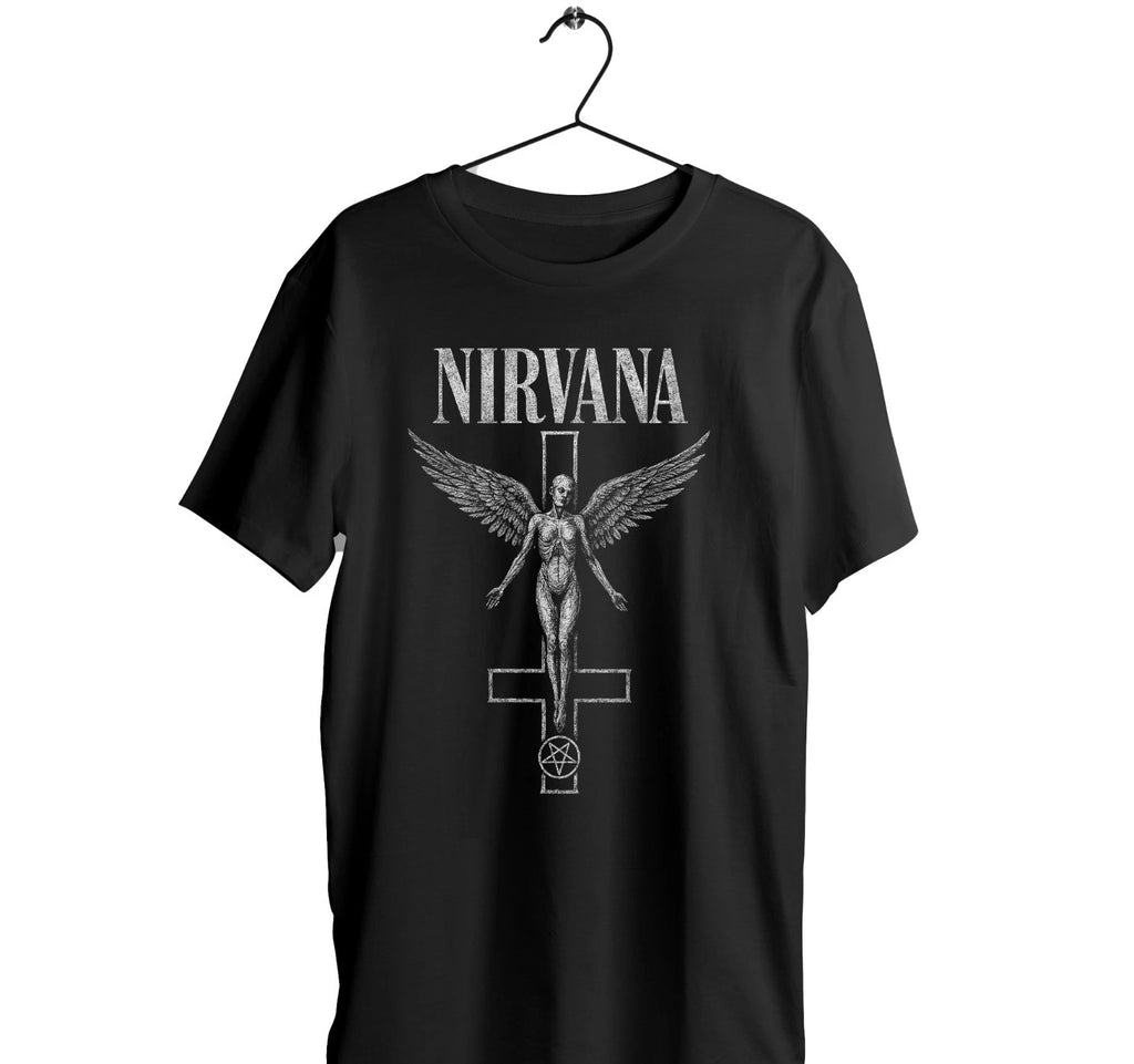 In Utero Black  T-Shirt - breathable Polyester  Grunge Alternative Rock Punk tee