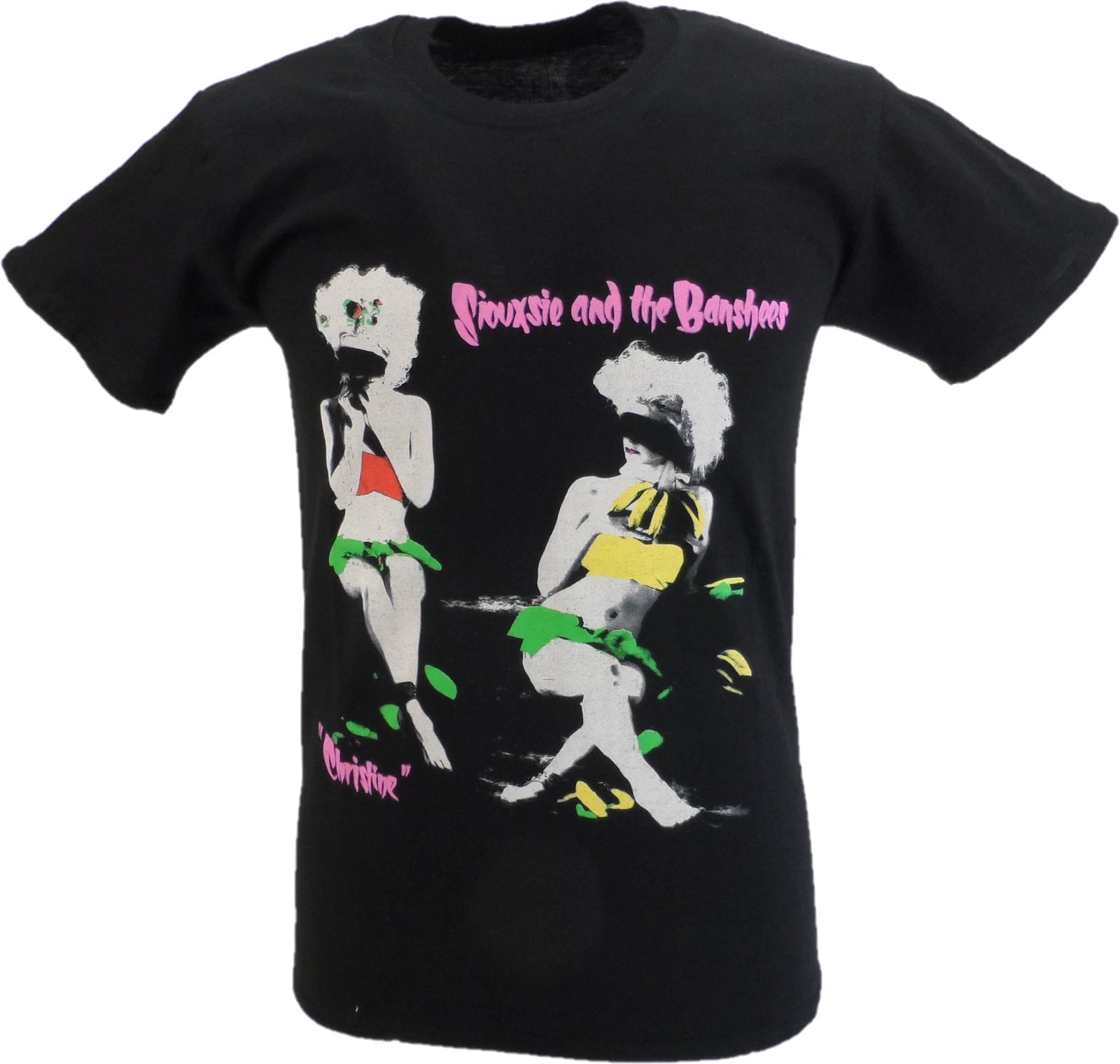Mens Black Official Siouxsie and The Banshees Christine single T Shirt