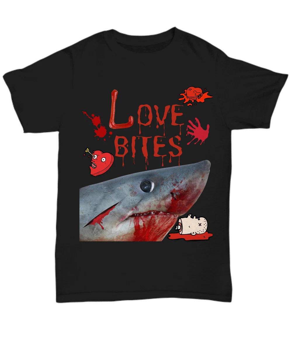 Love Bites, Funny Meme Shirt, Funny Shark Novelty Unisex, Premium, Youth T-Shirt