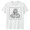 Cartoon Girl Driving Car Driving Cartoon Unisex Men Women Graphic T-Shirt Gift