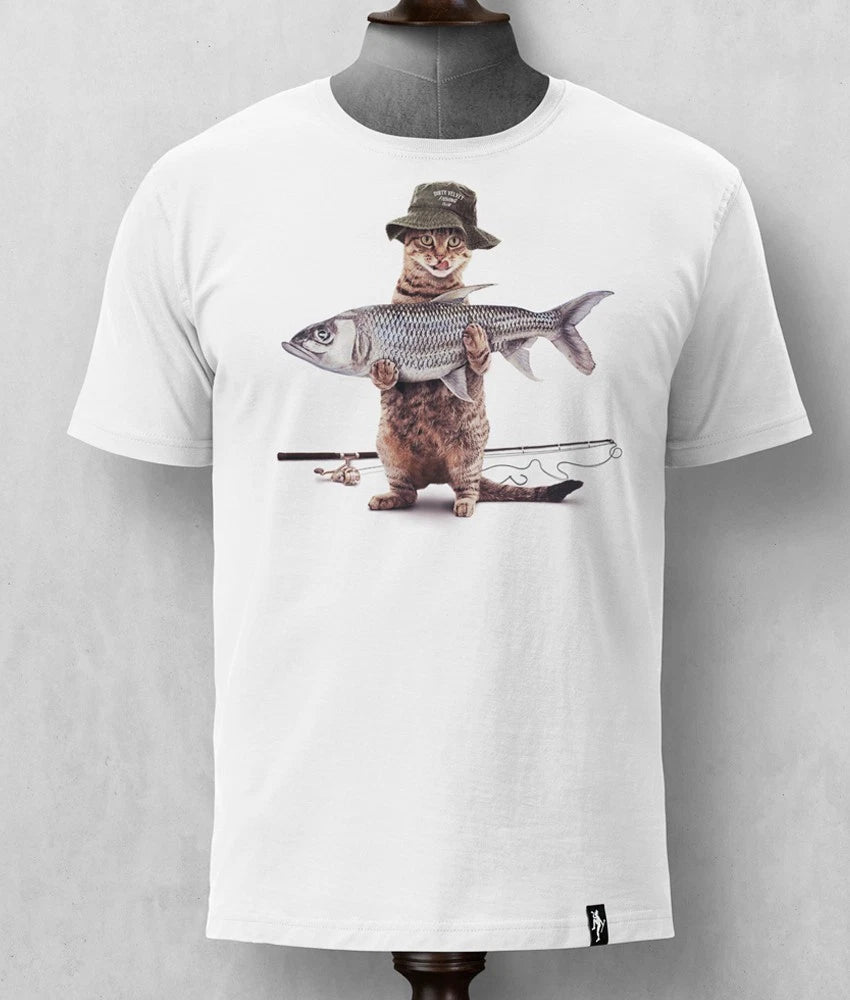 Dirty Velvet Clothing - Organic Cotton 'Cat Fish' T-shirt (XXL ONLY)