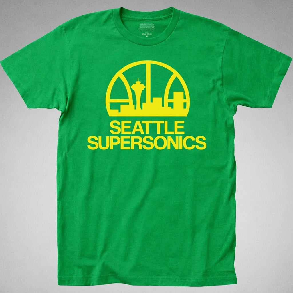 SEATTLE SUPERSONICS T-SHIRT tee nba super sonics 80s 90s basketball sports bball