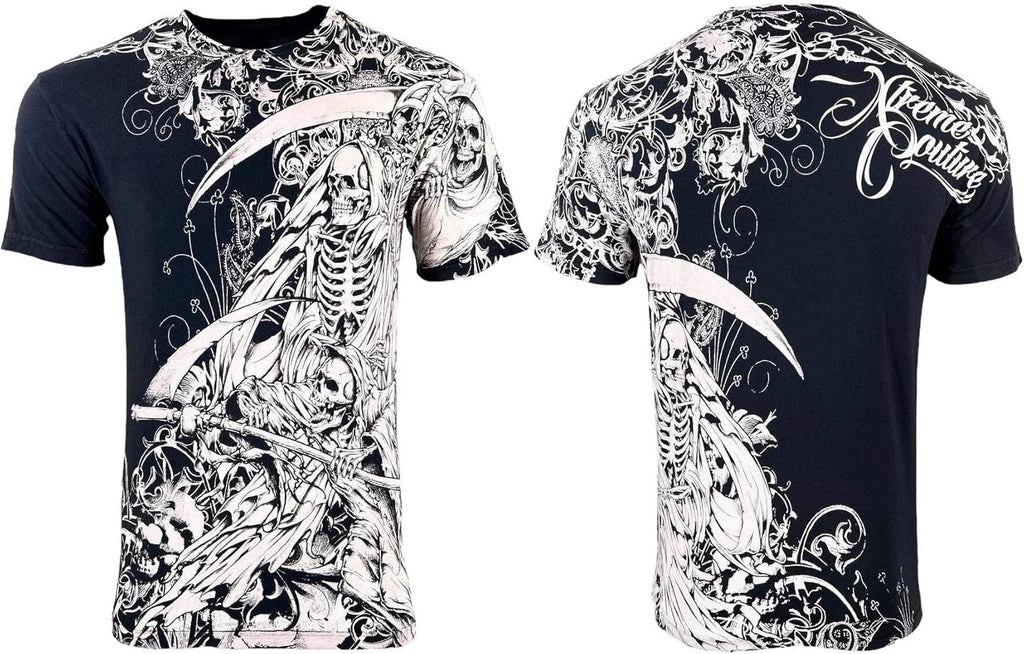 XTREME COUTURE by AFFLICTION Black DARK HALLUCINATION Short Sleeve T-shirt NWT
