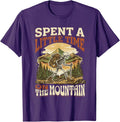 Spent A Little Time On The Mountain Funny Skeleton Hiking T-Shirt