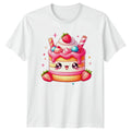 Sweet Kawaii Cake Face T-Shirt Cute Dessert Birthday Gift For Him And Her