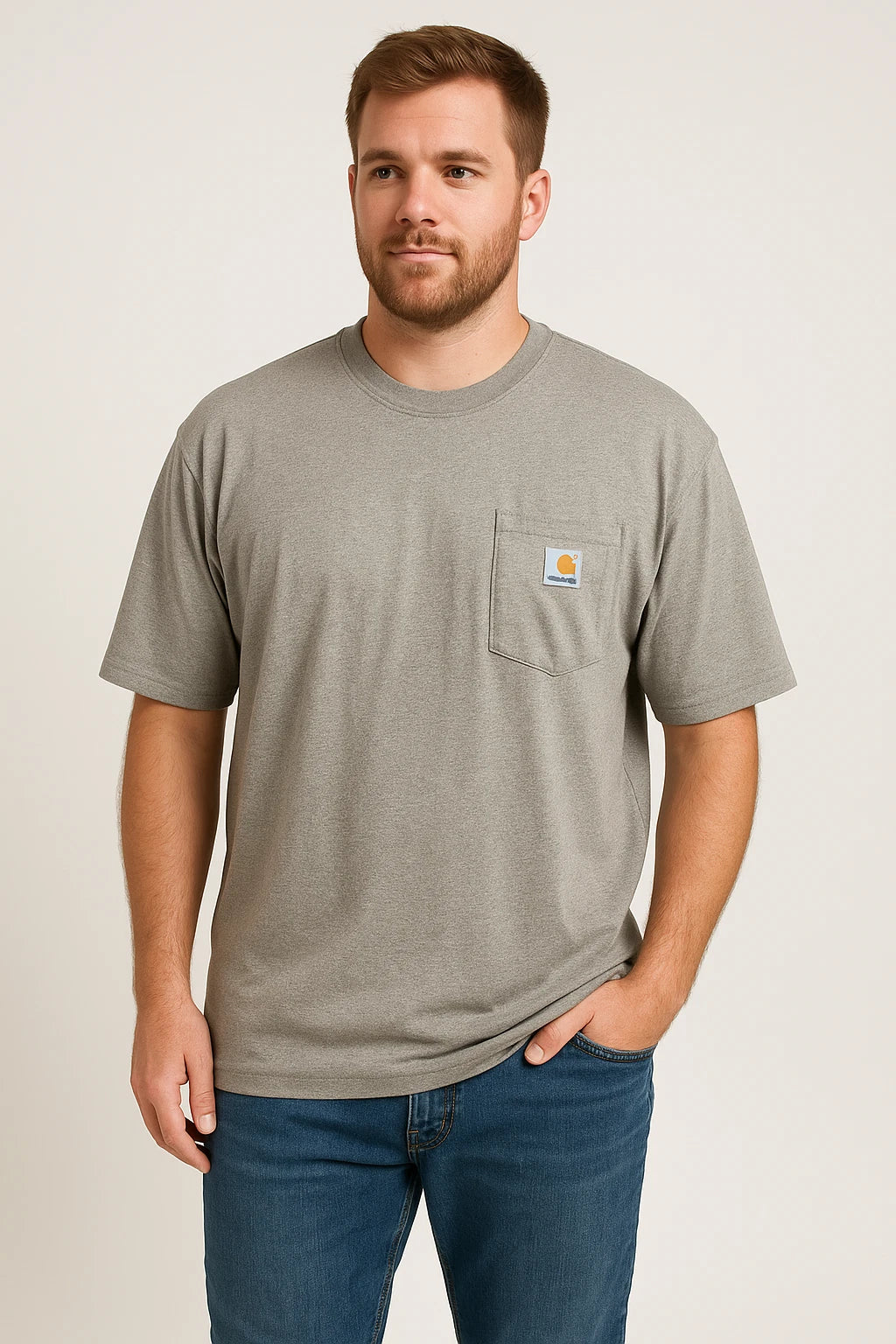 Carhartt Pocket Tee Original Fit 3XL Gray Short Sleeve Utility Outdoor Work FLAW