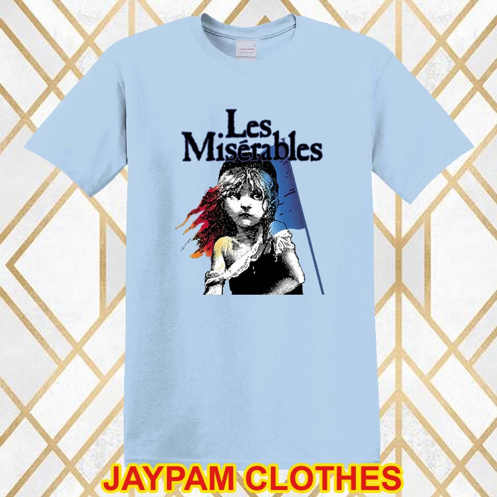 Les Miserables Broadway Show Musical Men's Light Blue Size S - 5XL