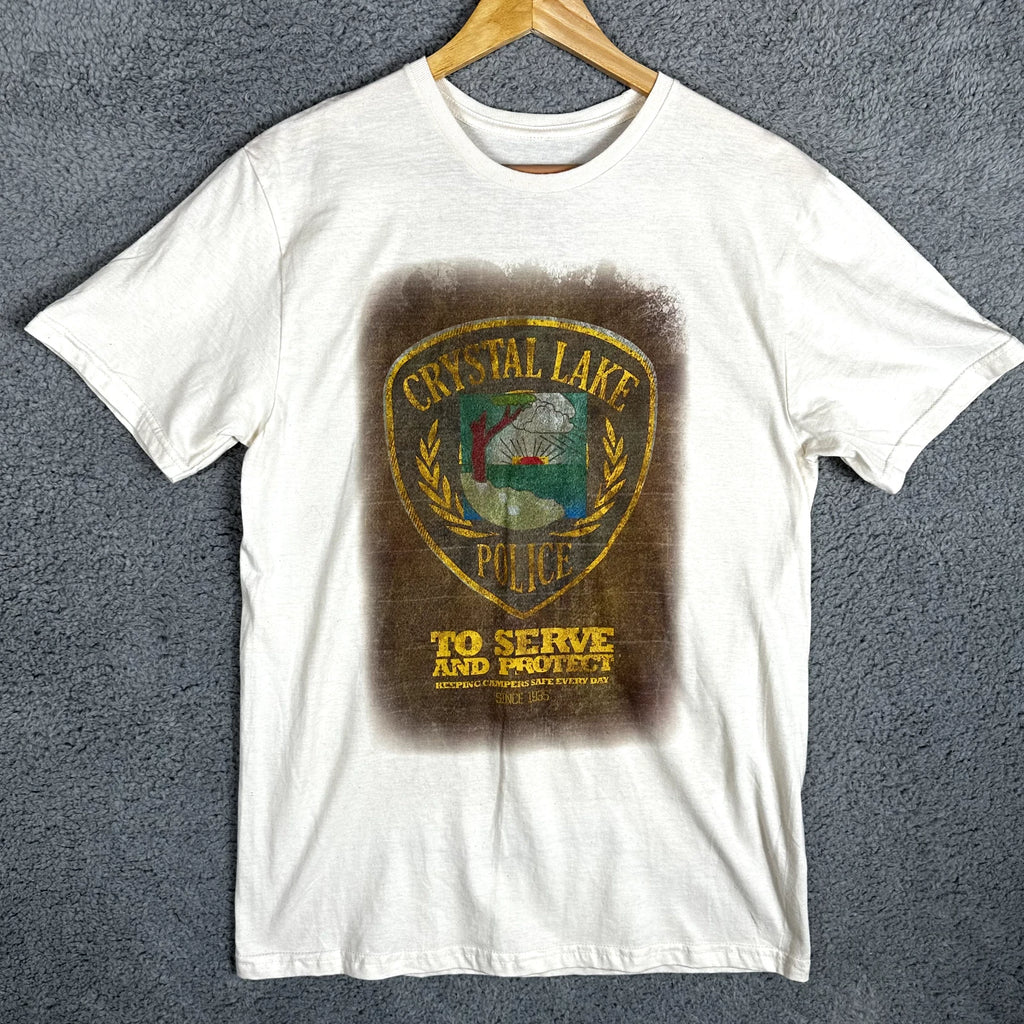 Friday The 13th T-Shirt Men's Medium Camp Crystal Lake Police Horror Movie