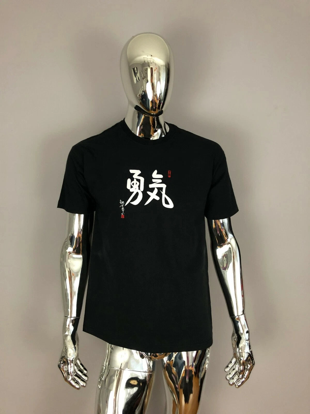 Men's Graphic Wearable Art Temple Tees Black Courage T Shirt Size M
