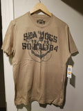 American Rag Mens Medium T-Shirt Crewneck Short Sleeve Tee tan NWT