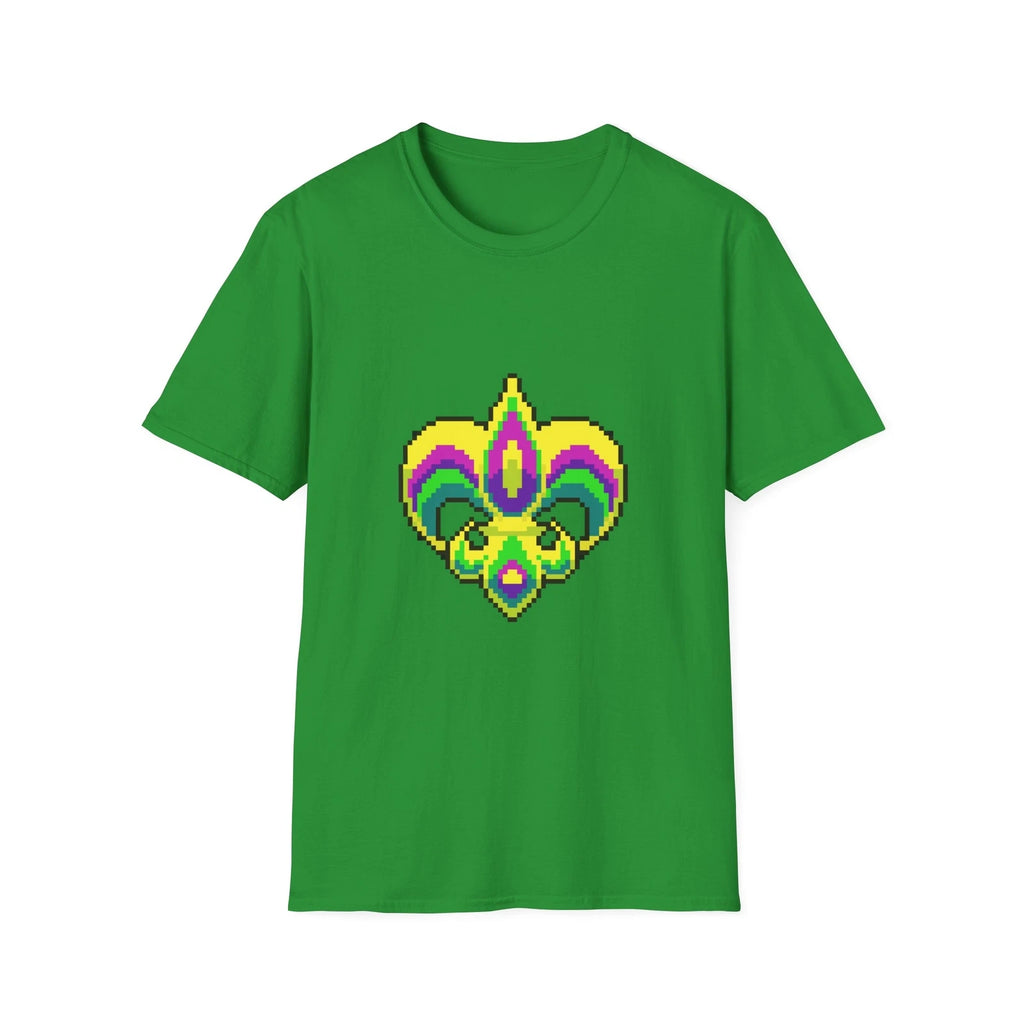 Pixel Art Fleur De Lis Mardi Gras T-Shirt, New Orleans Design Tee, Unisex Shirt,