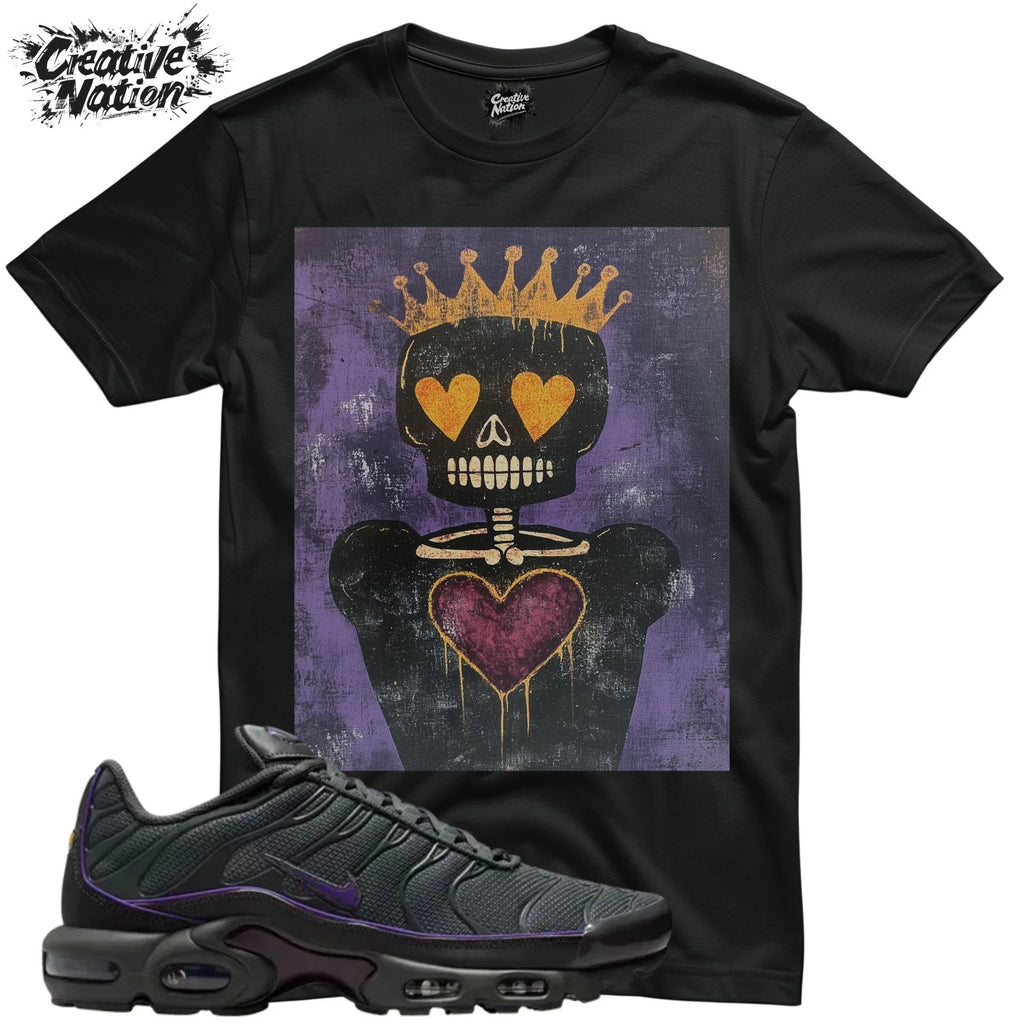 Shirt To Match Air Max Plus OG Iron Grey Wild Grape Unisex Tee Skull Shirt