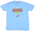Dumbo Adult New T-Shirt - Flying Elephant Under Word Logo Pic