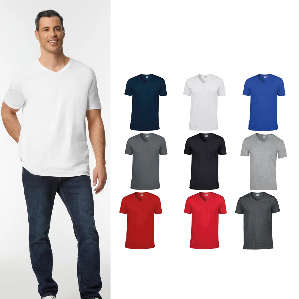 Gildan Softstyle V-neck T-shirt 64V00 - Euro Fit/Tubular Knit
