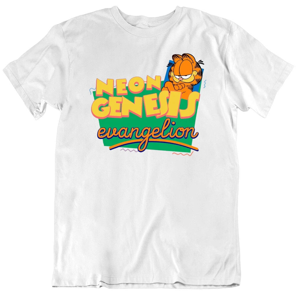 Neon Genesis Garfield Parody Meme Gift T Shirt