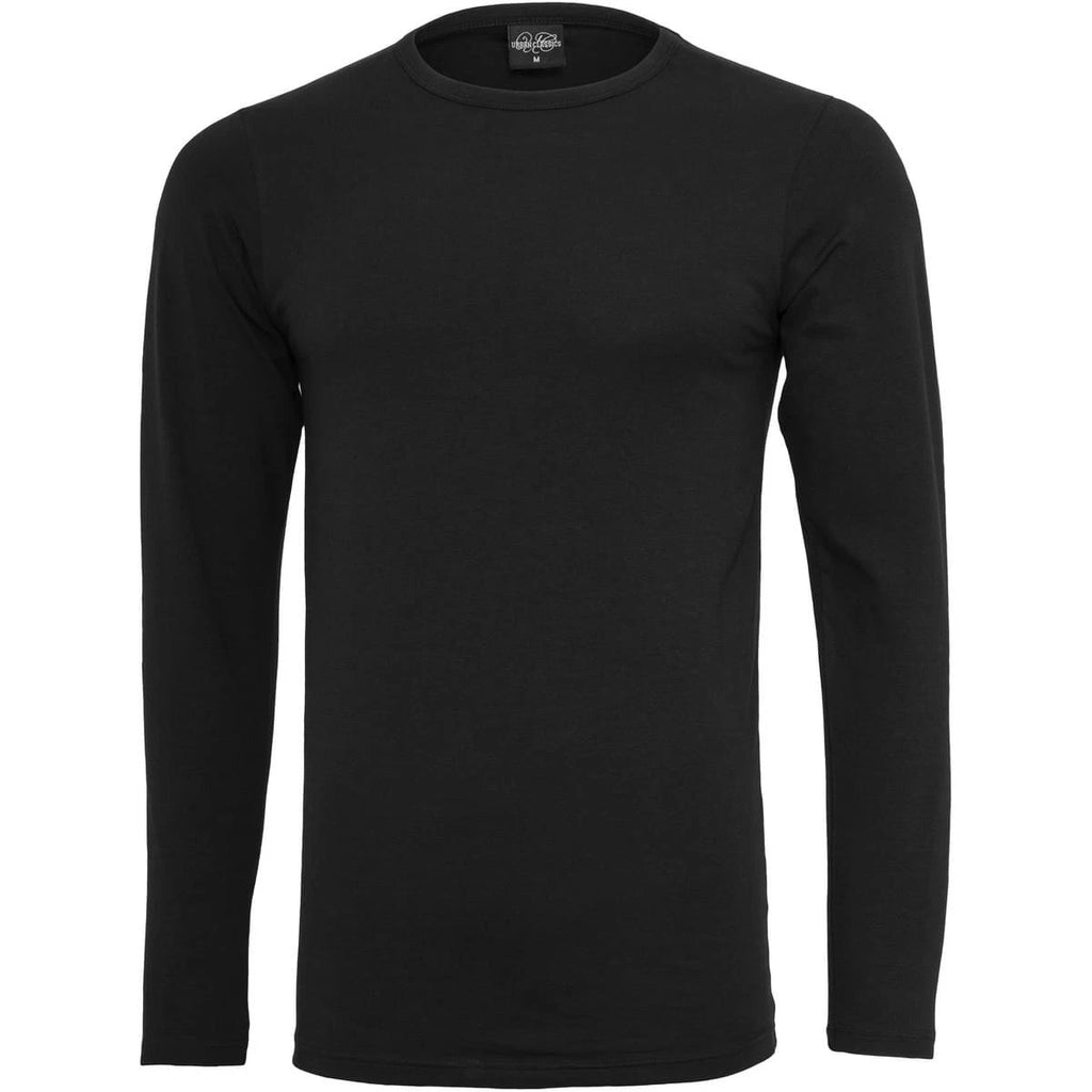 Urban Classics Fitted Stretch L/S Tee Mens Logsleeve Long Sleeve Shirt Jersey Men
