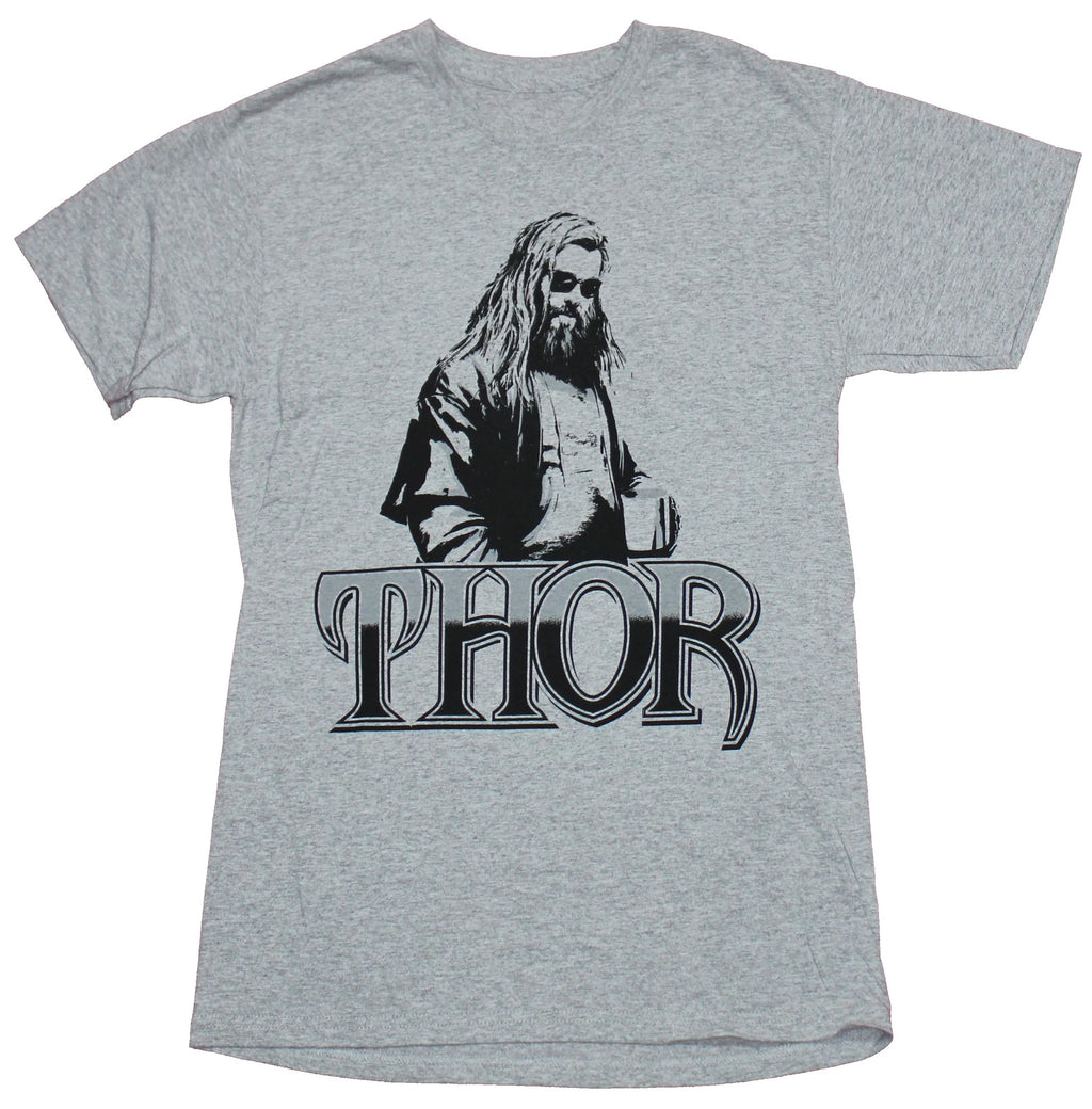 Thor Mens T-Shirt - Fat Thor Over Word Logo